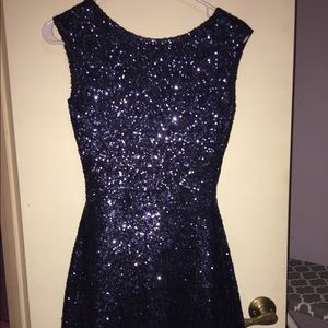 Navy Sequin Dress